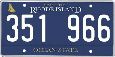 RI license plate 351966