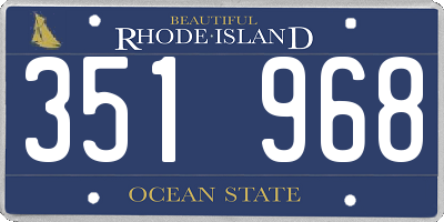 RI license plate 351968