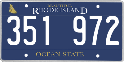 RI license plate 351972