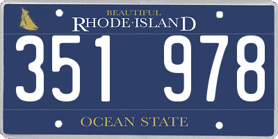 RI license plate 351978