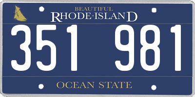 RI license plate 351981