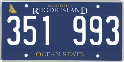 RI license plate 351993