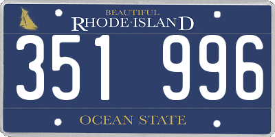 RI license plate 351996