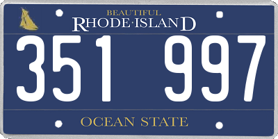 RI license plate 351997