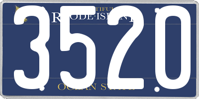 RI license plate 3520