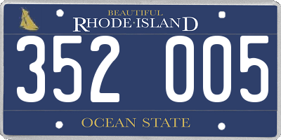 RI license plate 352005