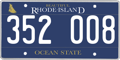 RI license plate 352008