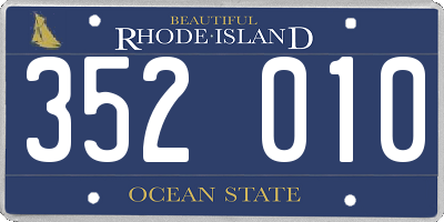 RI license plate 352010