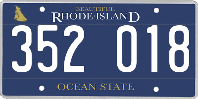 RI license plate 352018