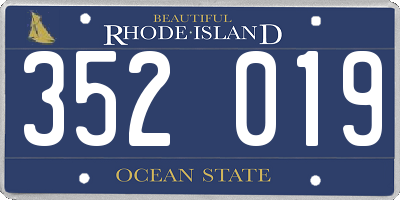 RI license plate 352019