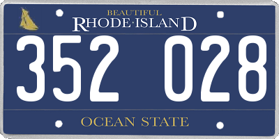 RI license plate 352028