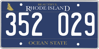 RI license plate 352029