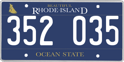 RI license plate 352035