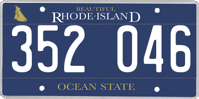 RI license plate 352046