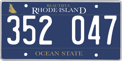 RI license plate 352047