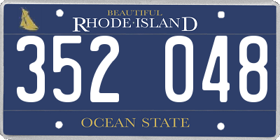 RI license plate 352048