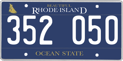 RI license plate 352050