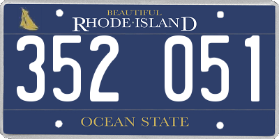 RI license plate 352051