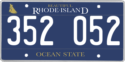 RI license plate 352052