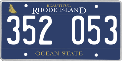 RI license plate 352053