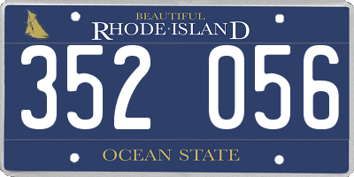 RI license plate 352056