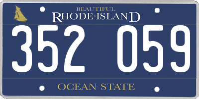 RI license plate 352059