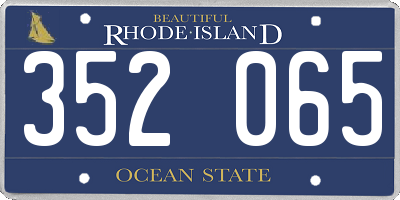 RI license plate 352065