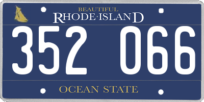RI license plate 352066