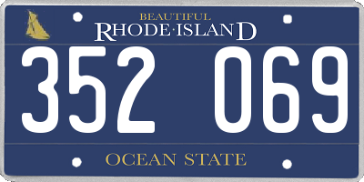 RI license plate 352069