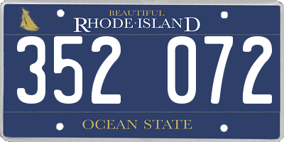 RI license plate 352072
