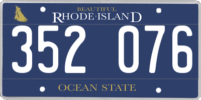 RI license plate 352076