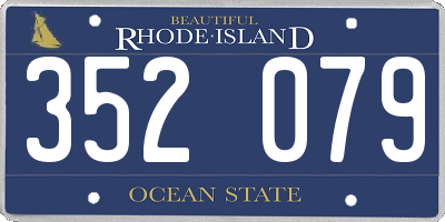 RI license plate 352079