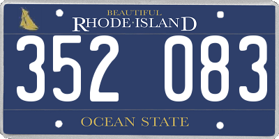 RI license plate 352083