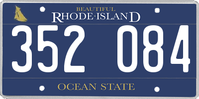RI license plate 352084
