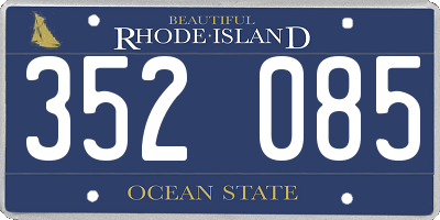 RI license plate 352085