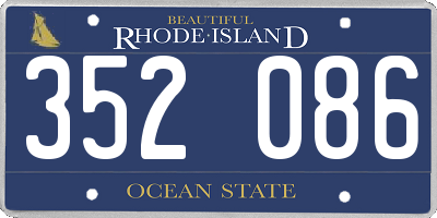 RI license plate 352086