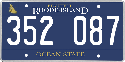 RI license plate 352087