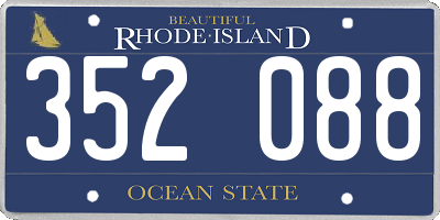 RI license plate 352088