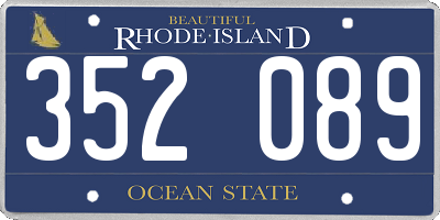 RI license plate 352089