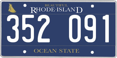 RI license plate 352091