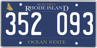 RI license plate 352093