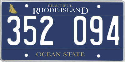 RI license plate 352094
