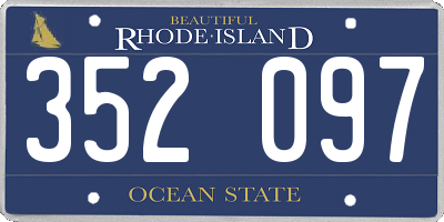 RI license plate 352097