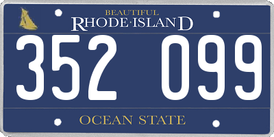 RI license plate 352099