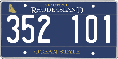 RI license plate 352101