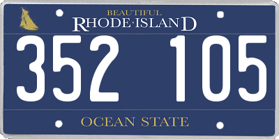 RI license plate 352105