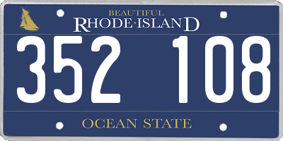 RI license plate 352108