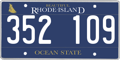 RI license plate 352109