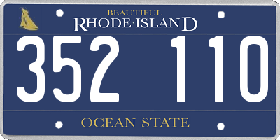 RI license plate 352110