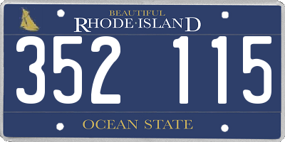 RI license plate 352115